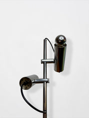 Lampadaire double chrome