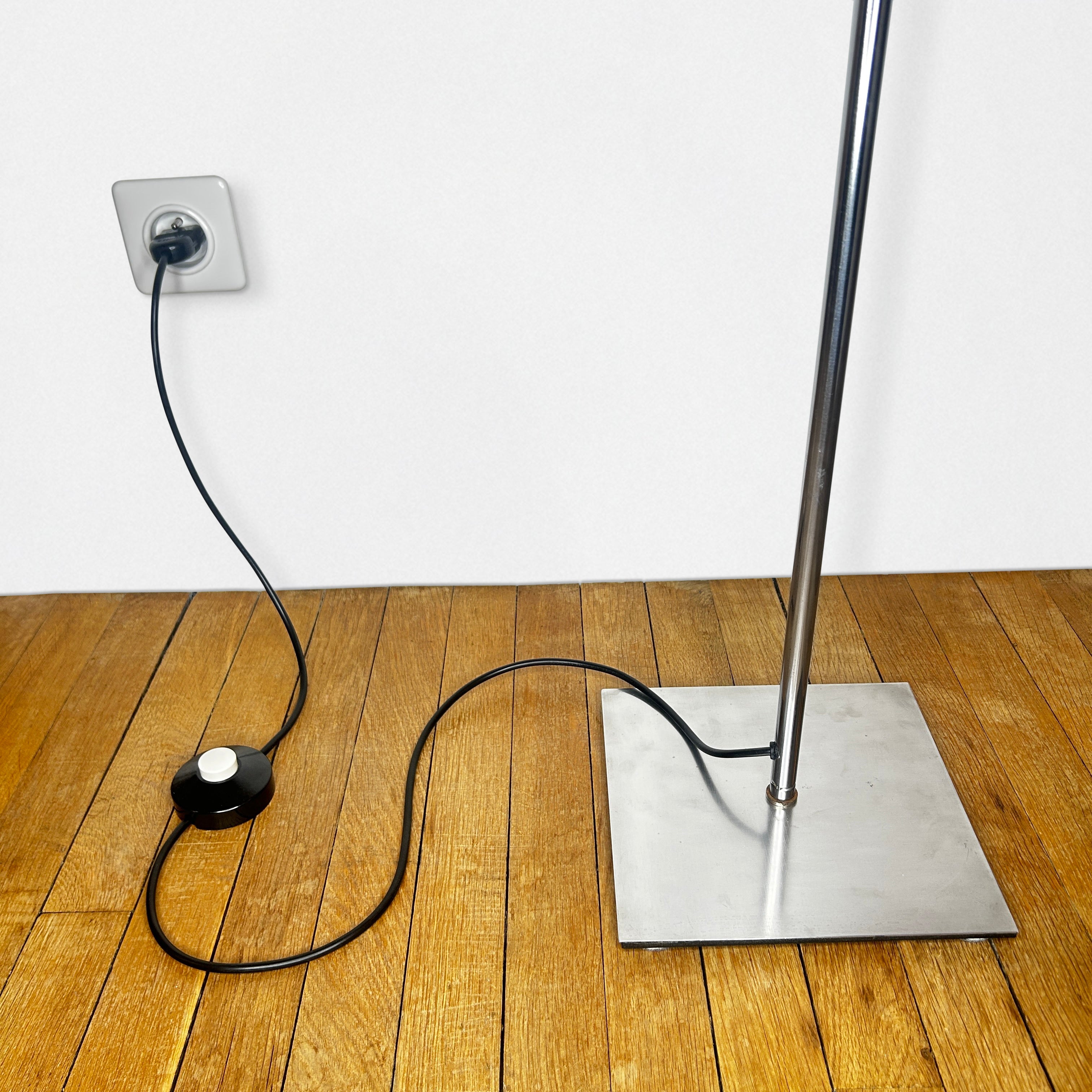 Italian chrome floor lamp