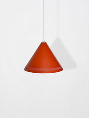 Red 1970s pendant light