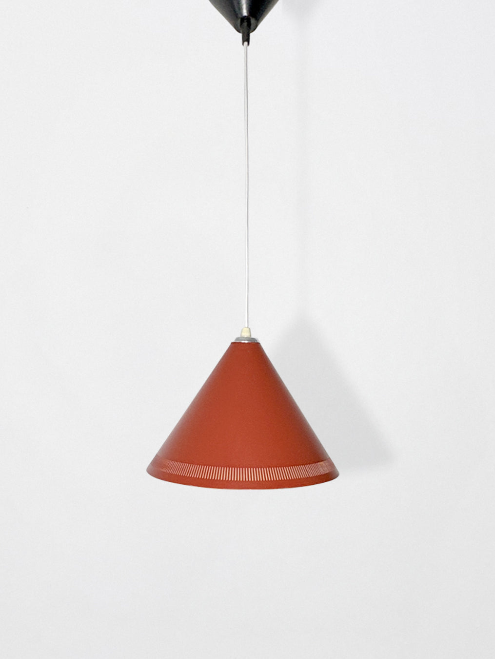 Red 1970s pendant light