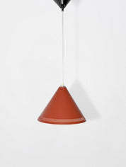 Red 1970s pendant light