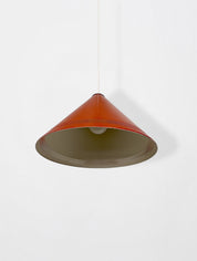 Red 1970s pendant light